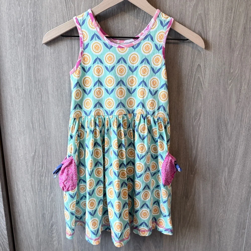 Wildflowers Clothing Floral Pocket Dress Girls 8 Multicolor Boho Retro Whimsical